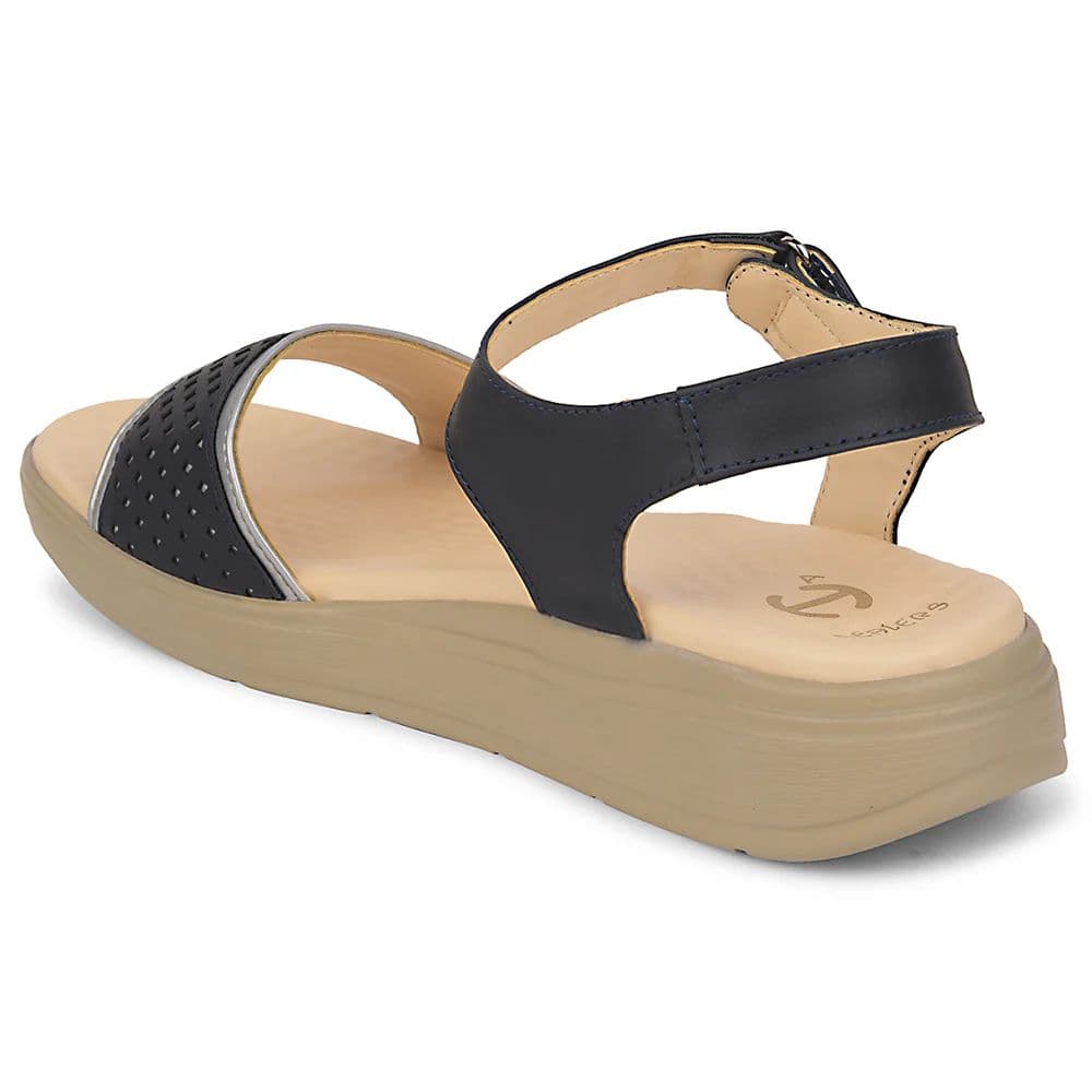 Healers Navy Blue Casual Sandal For Women SOFTER-6W By Liberty — photo 4