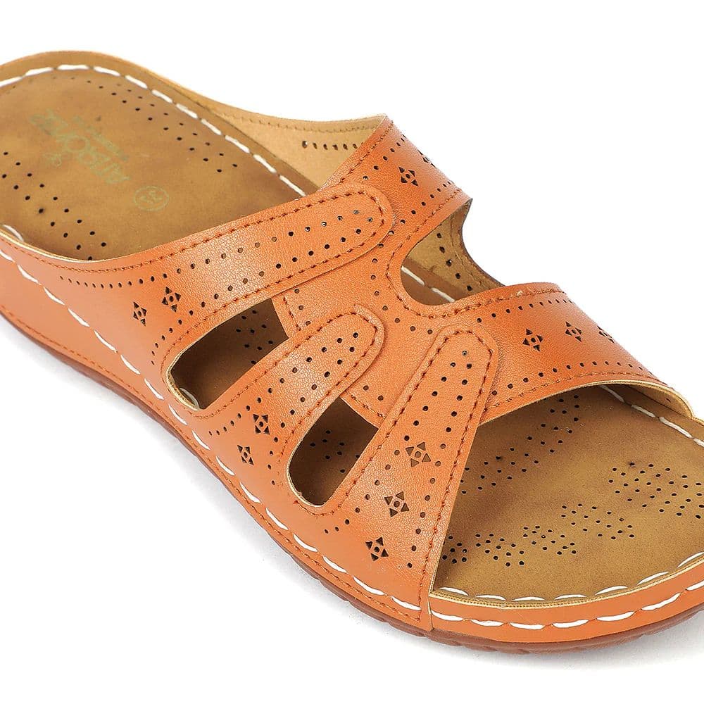 Senorita Tan Casual Flat Sandal for Women AGL-152E by Liberty — photo 6