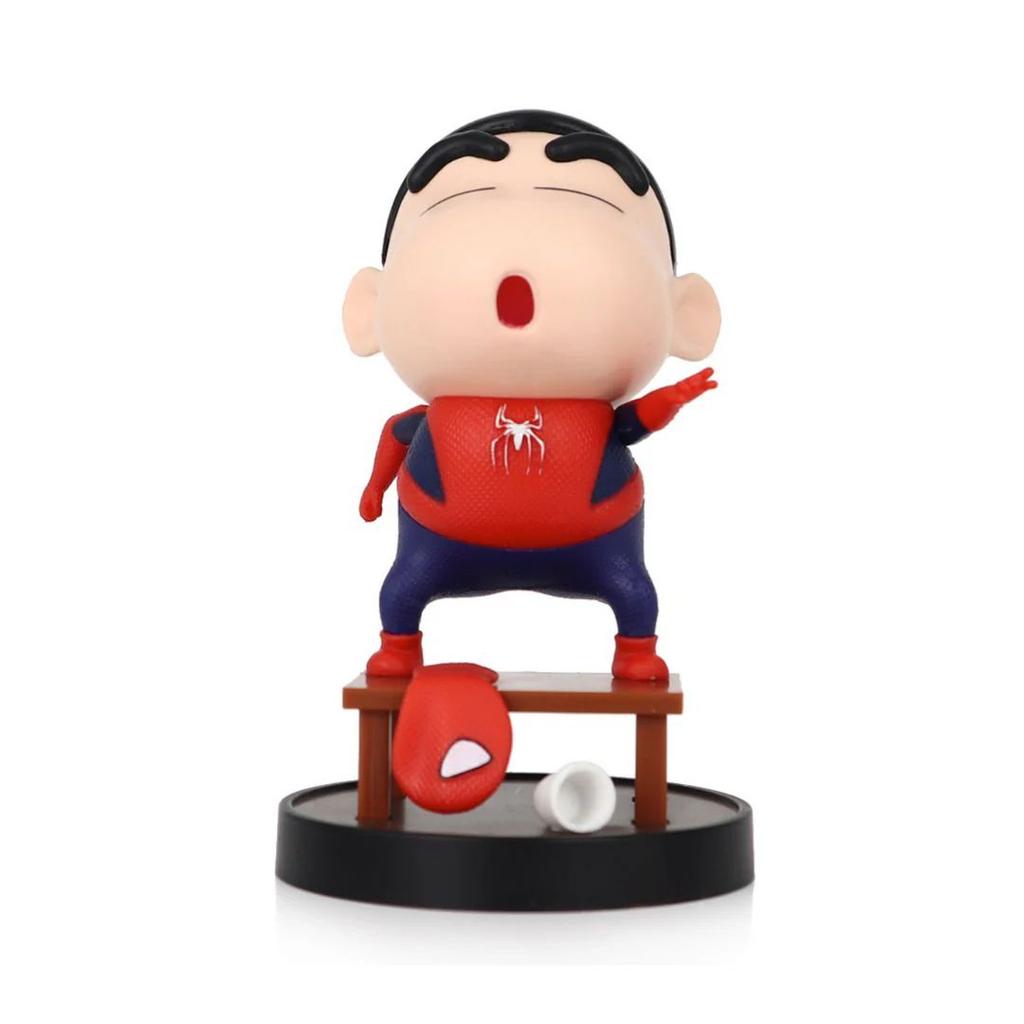 Shin Chan Superhero Figurine | Mischief and Mayhem Together — Spider Man