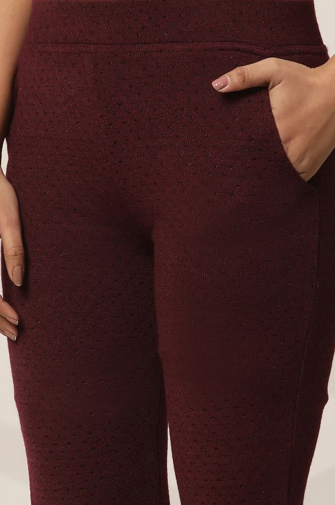 Purple Boot Cut Parallel Pants — photo 7