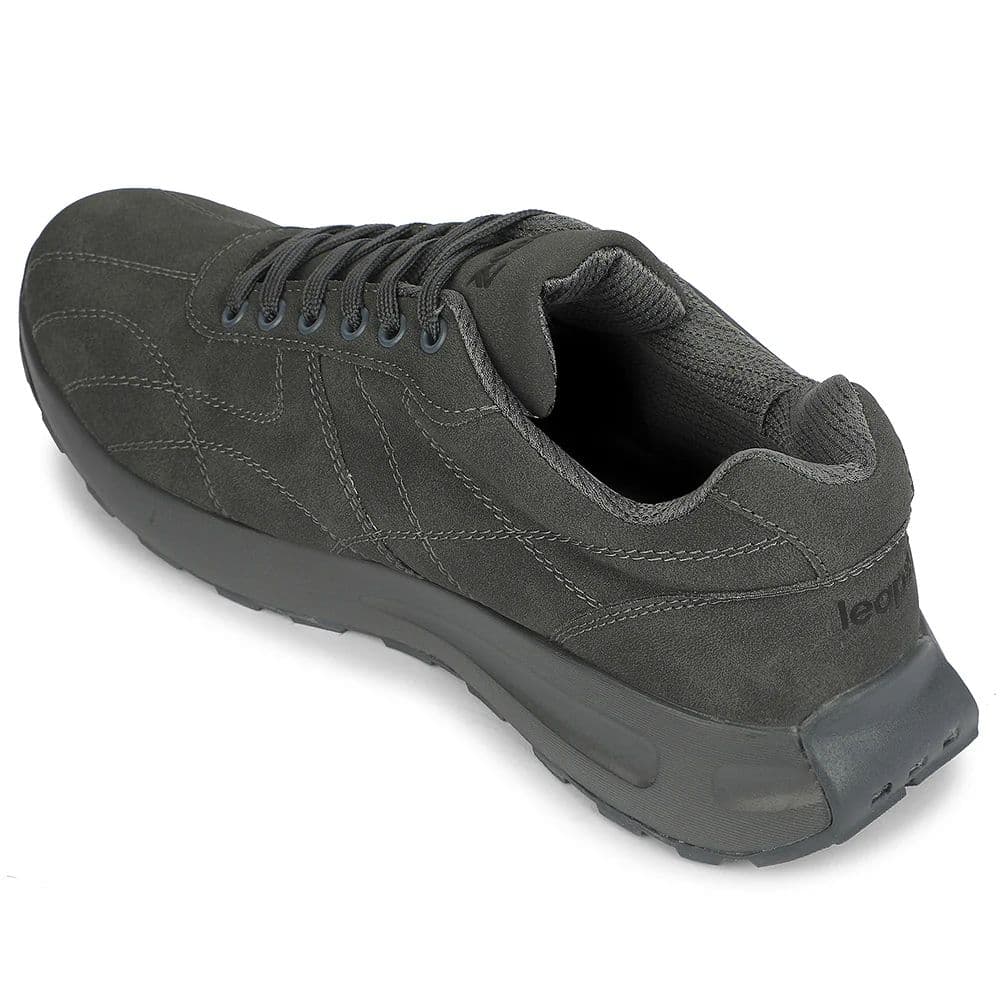 LEAP7X Grey Sports Lacing Running Shoes for Men GOLA-25D by Liberty — photo 4