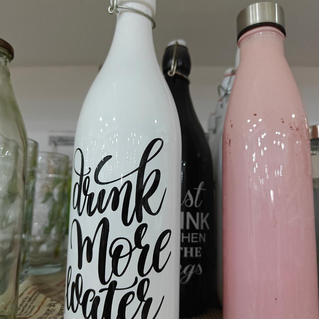 Drink More Water Bottle | Water | Plastic | White