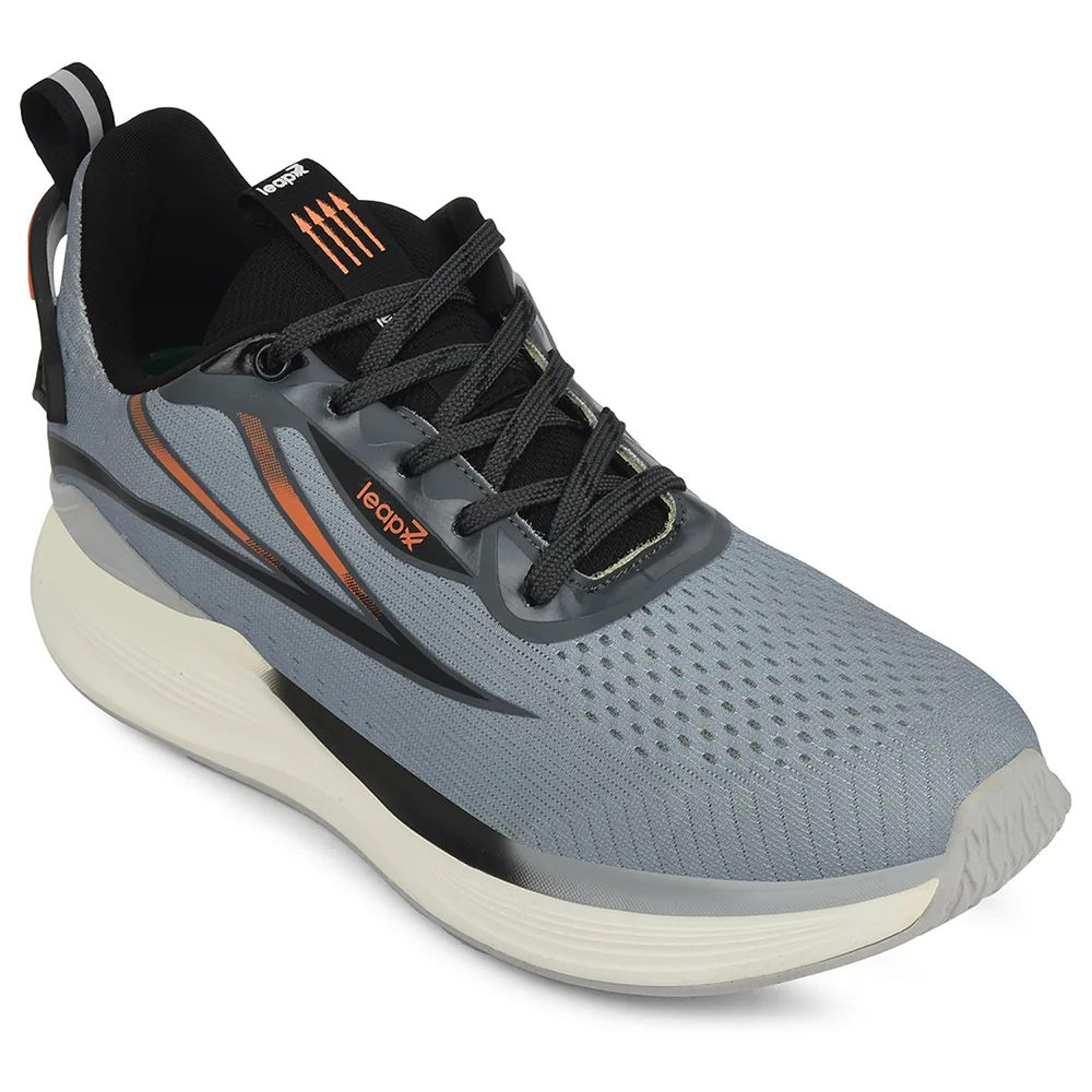 Leap7x Grey Sports Lacing Running Shoes For Men DARIO By Liberty