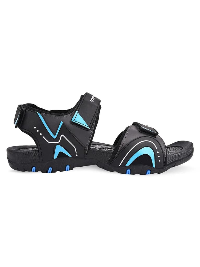 CAMP PASHTO Black Men's Sandals — Black / 6