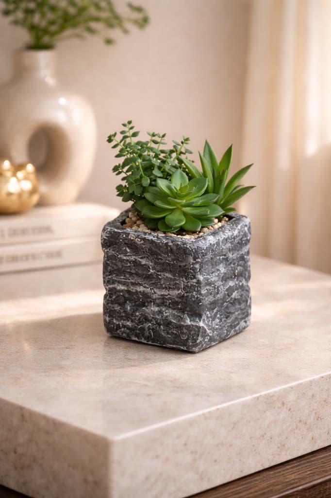 Stone Zen Succulent Pot