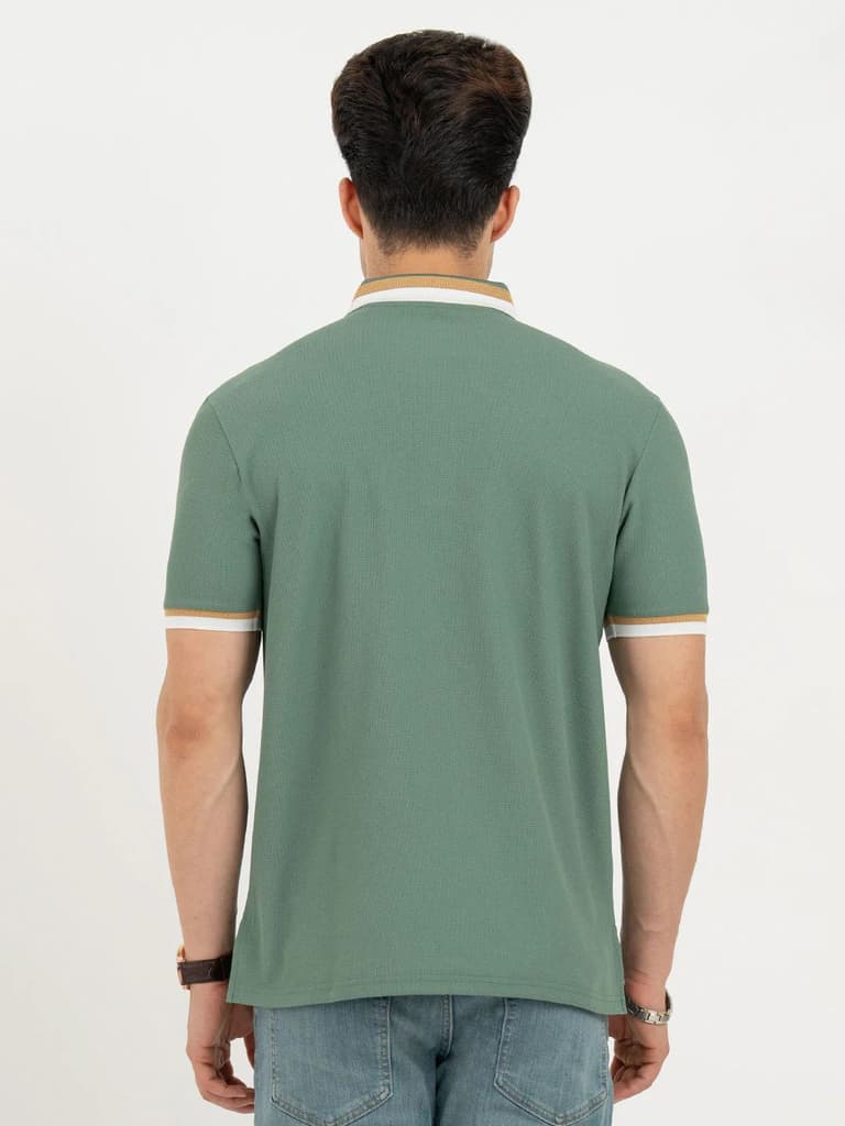 Polo T Shirts for Men in Green | Classic Polo T Shirts — photo 3