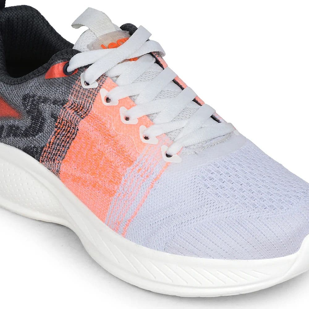 Leap7x White Sports Lacing Running Shoes For Men DREPON-1E By Liberty — photo 4