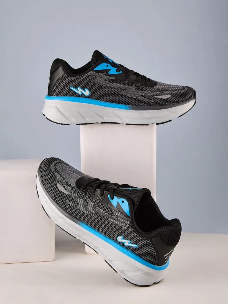 VAIL Black Men's Running Shoes