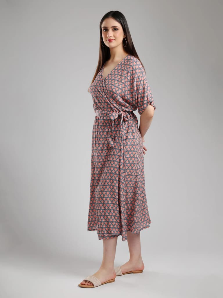 Zuma Wrap Midi Dress — photo 3