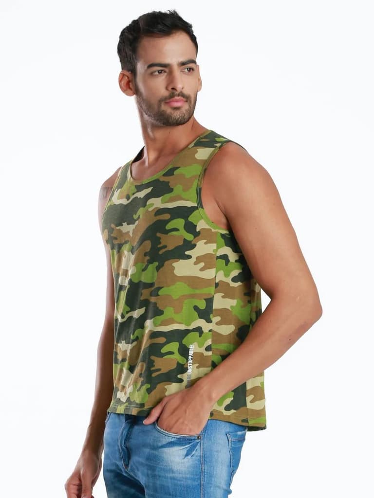 Full Camo Active Fit Camo Printed Organic Bamboo Vest (Pack Of 1) — photo 3