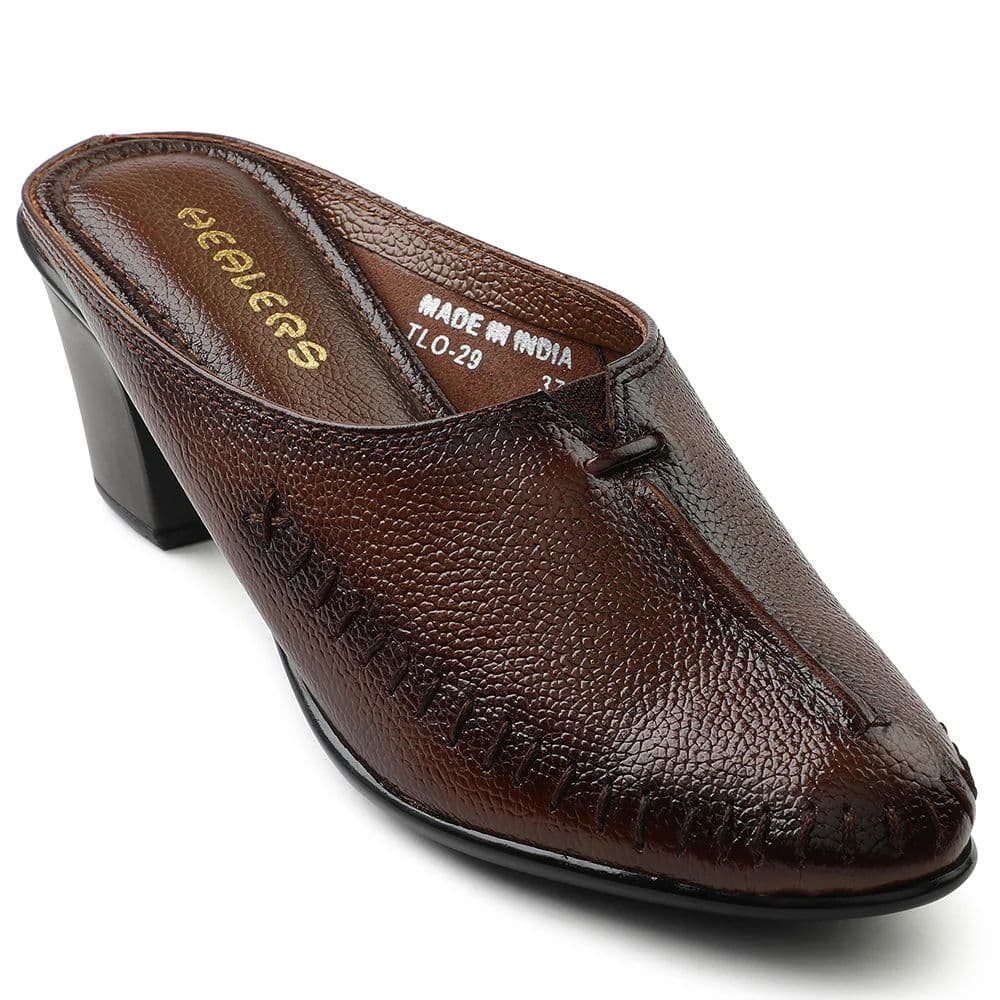 Healers Tan Casual Block Heels For Women TLO-29 By Liberty — 3/36 / Tan