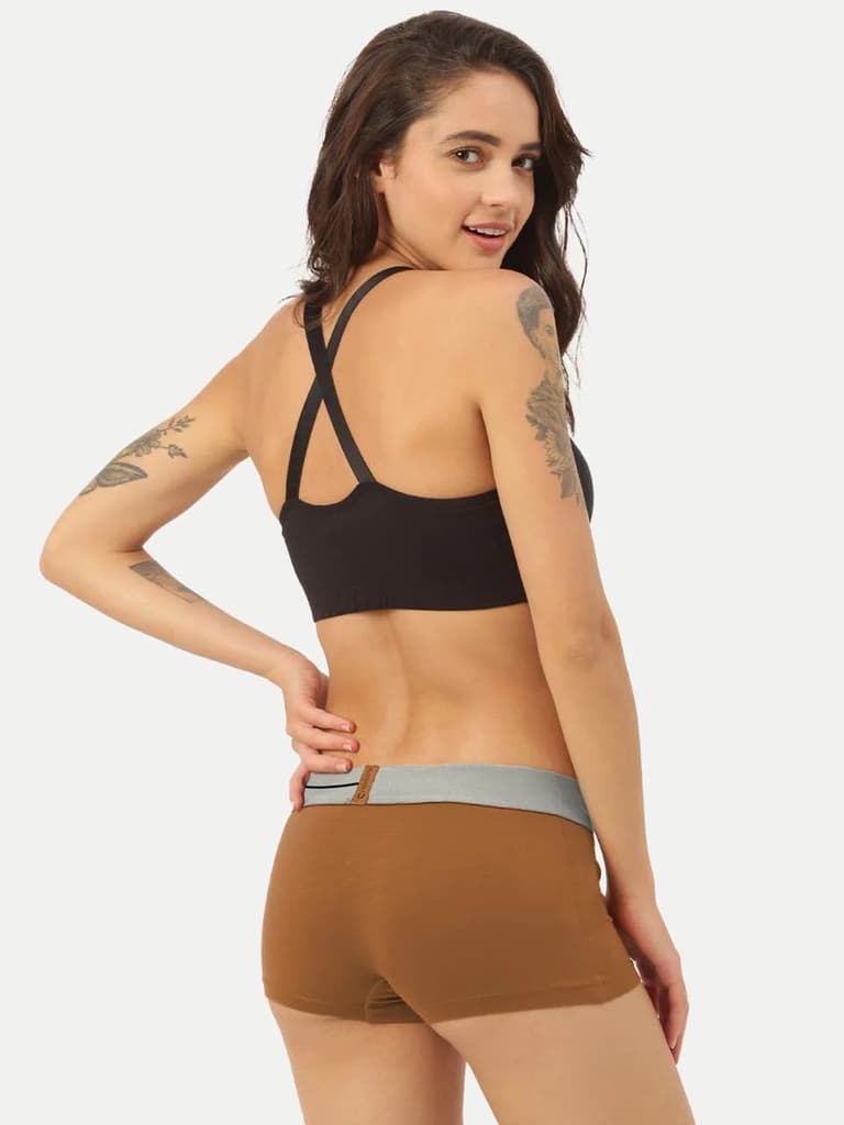 Women's Micro Modal Boy Shorts with Cult Waistband (Pack of 1) — photo 7