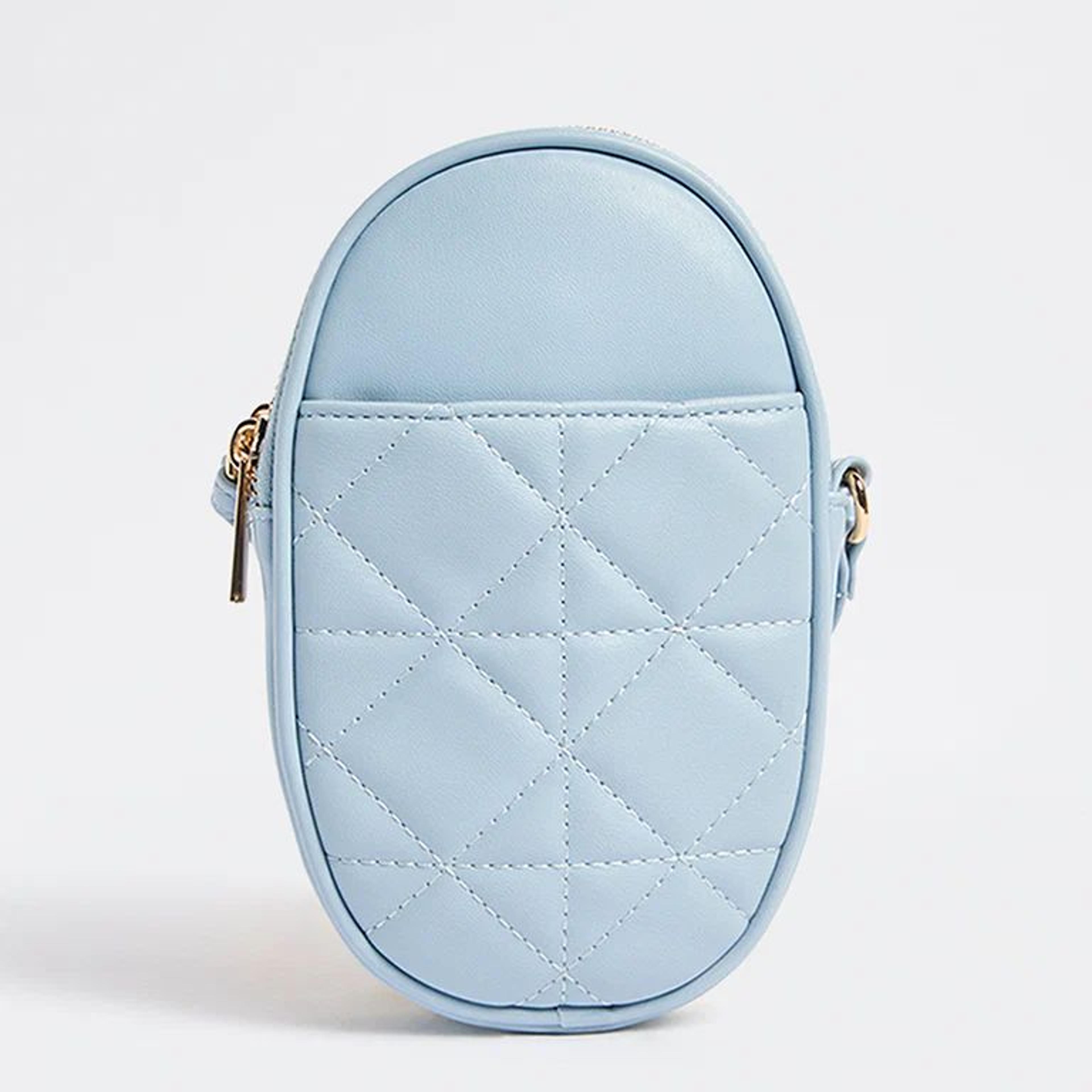 Westside Light Blue Quilted Phone Sling Bag