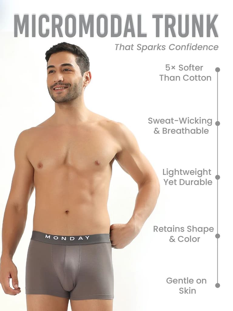 Everyday Expression | Men's Micro-Modal Trunks | Pack Of 7 — photo 3