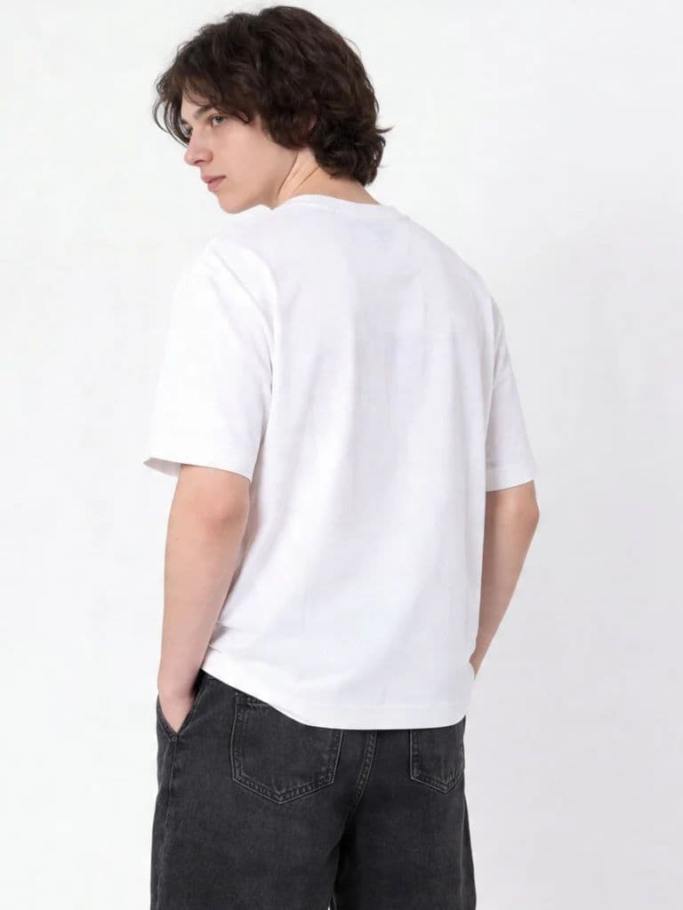 Y&F Kids Boys Off-White Boston Graphic Print Cotton T-Shirt — photo 2