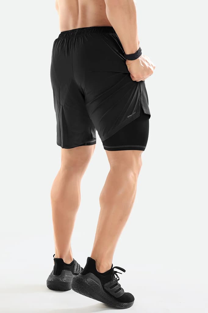 2 in 1 Compression Shorts Dark Grey — photo 5