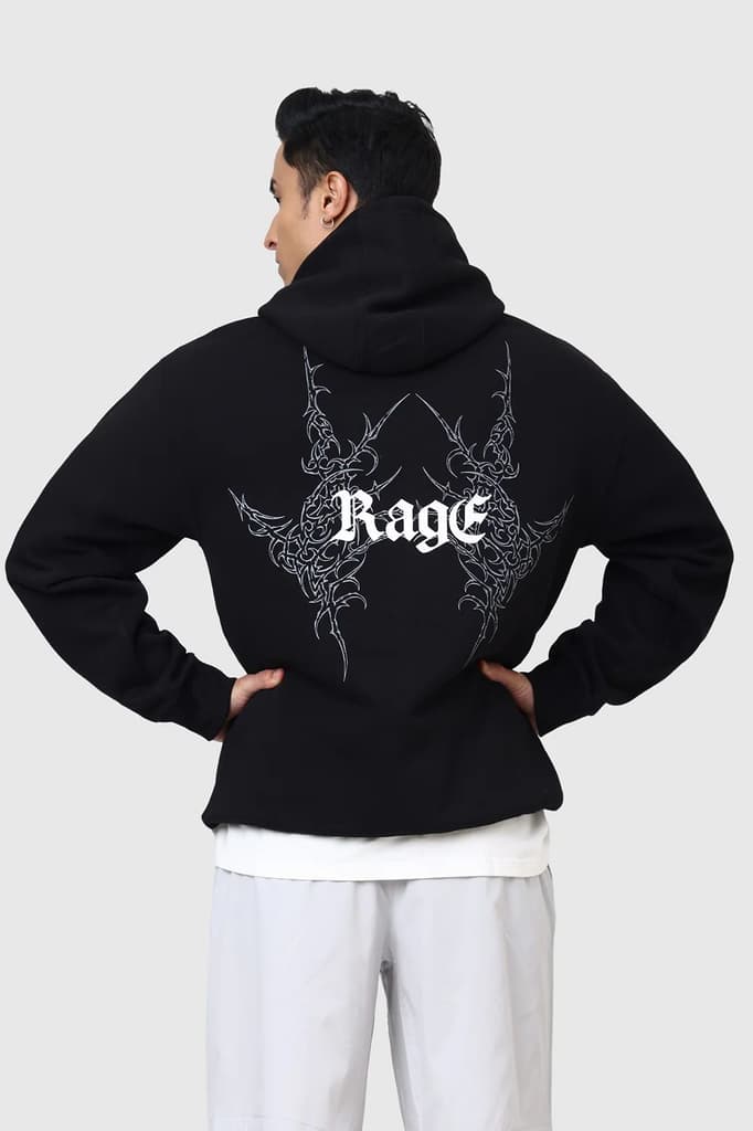 Rage Oversized Hoodie Black — photo 7