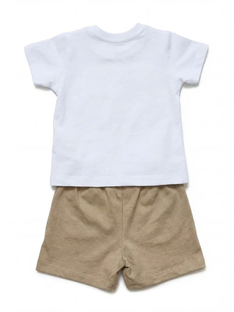 HOP Baby Boys Multicolour Printed Cotton T-Shirt and Shorts Set — photo 3
