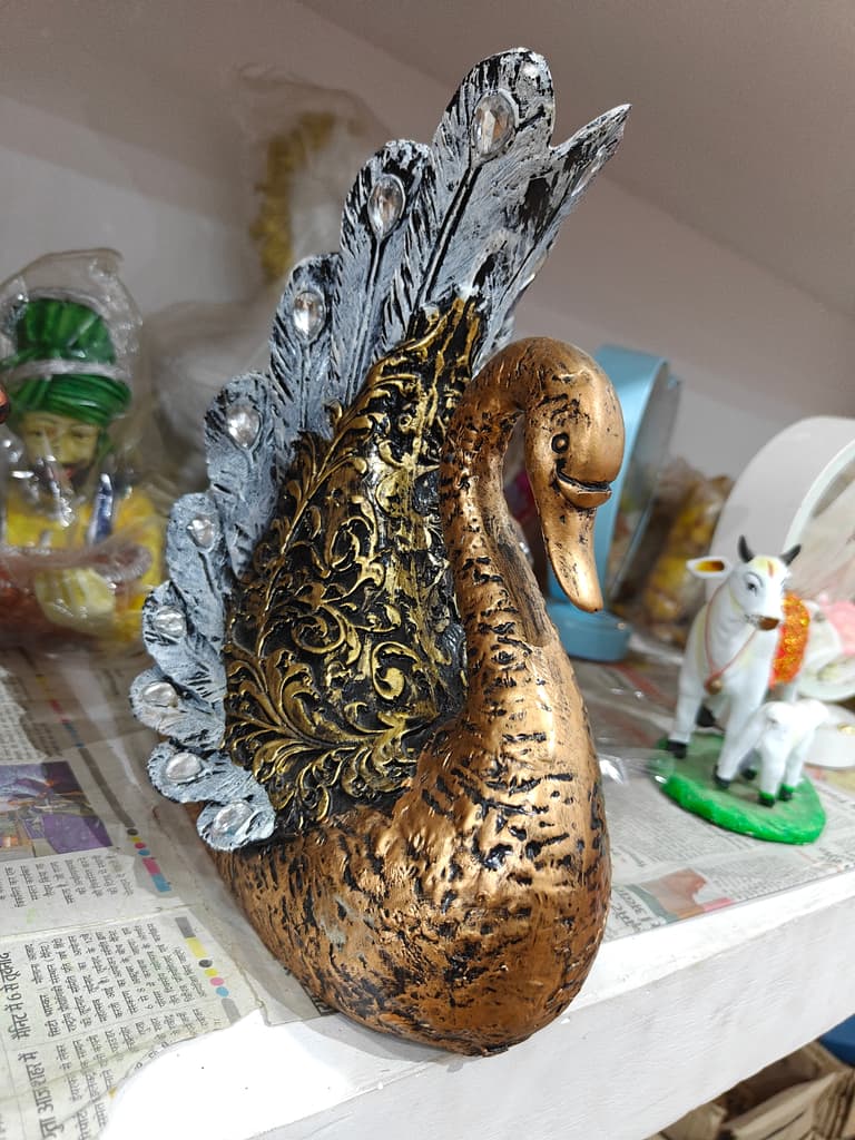 Swan Statue | Gold Leaf | Decorative | Swan