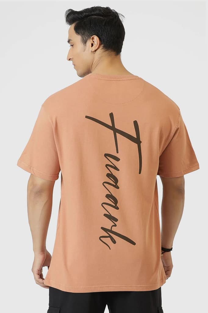Break Through Oversized T-shirt Warm Beige — XS