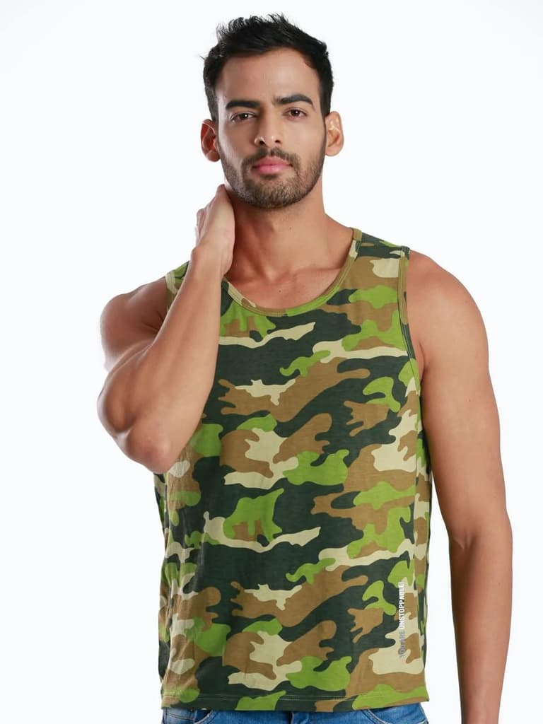 Full Camo Active Fit Camo Printed Organic Bamboo Vest (Pack Of 1) — photo 5
