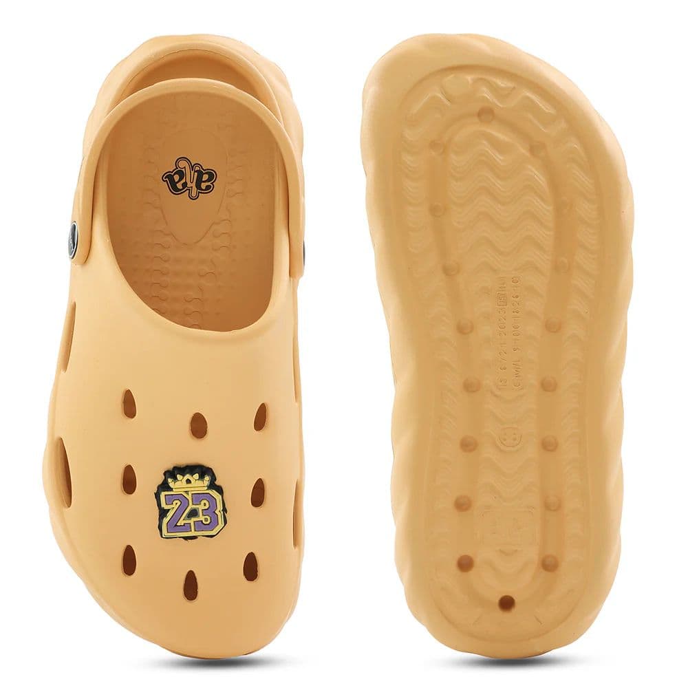 A-HA Mustard Casual Clogs For Kids BEACHWALKK By Liberty — photo 7