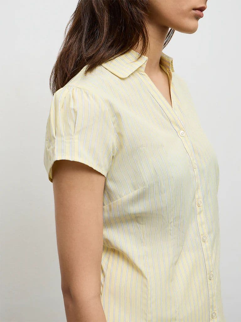 Wardrobe Light Yellow Striped Shirt — photo 3