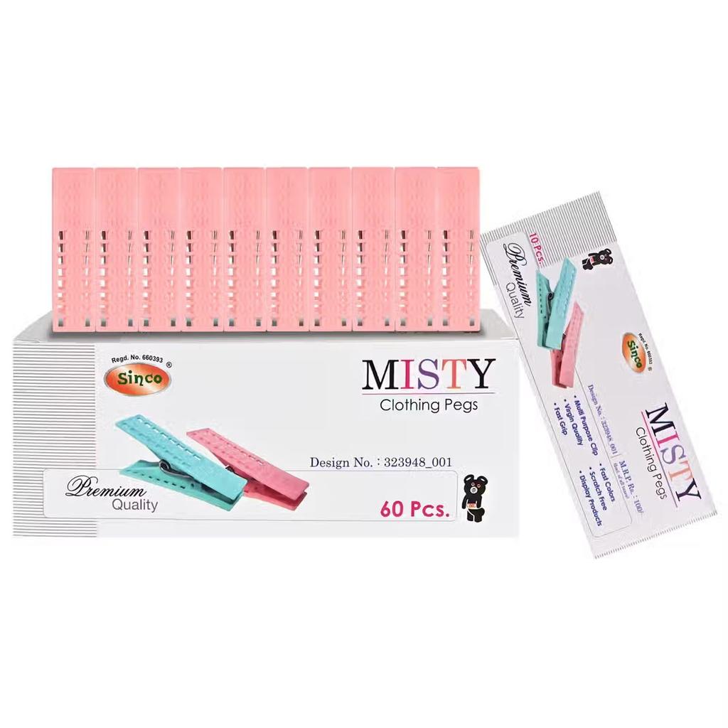 Sinco Misty Cloth Clips / Cloth Pegs - Pack of 1 (10 Pieces) - Pink — photo 2