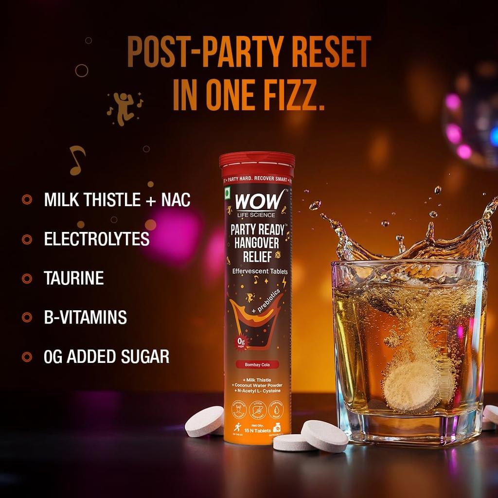 Party Ready Hangover Relief Effervescent Tablets Fast Recovery
