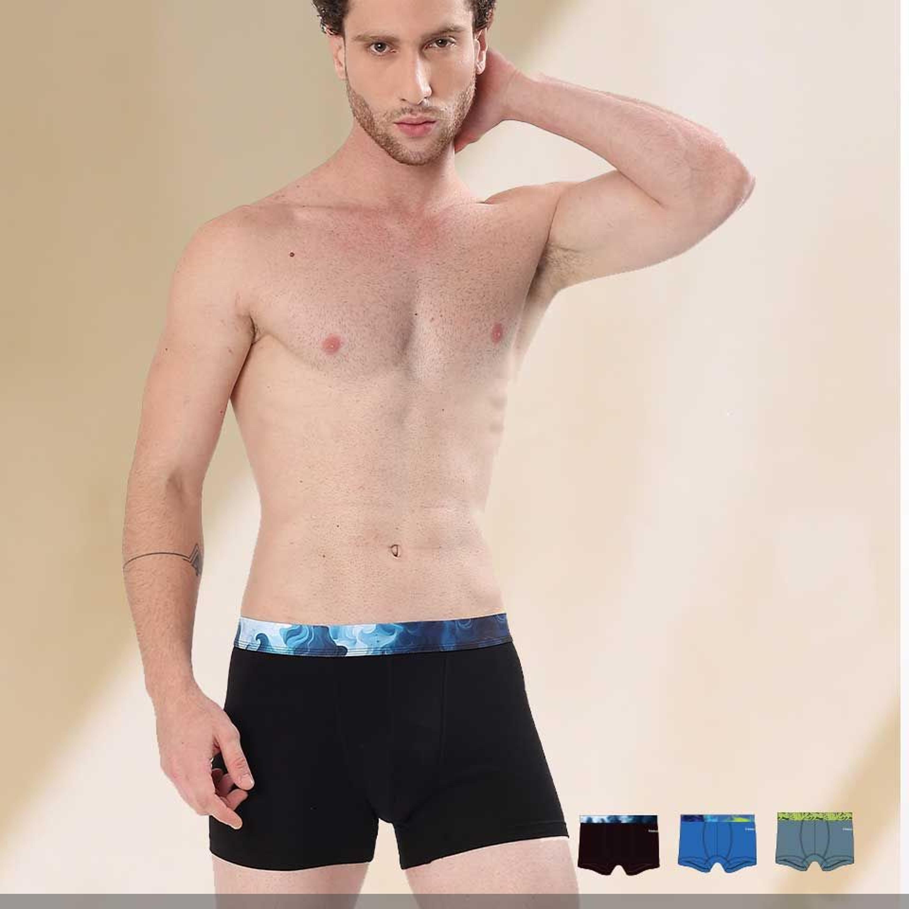 Men's Cotton Abstract Waistband Trunk – Pack of 3