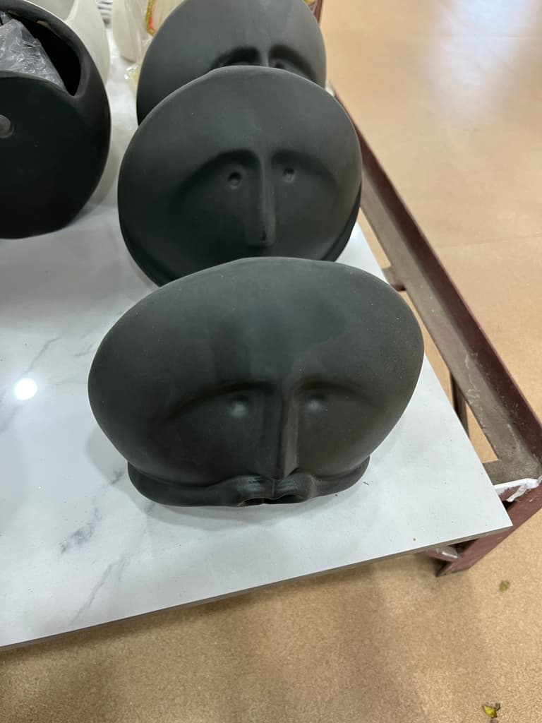 Black Face Mask | Mask | Ceramic | Black