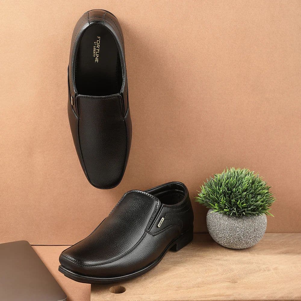 Fortune Black Formal Non Lacing Moccasin For Men H202-02 By Liberty — photo 4