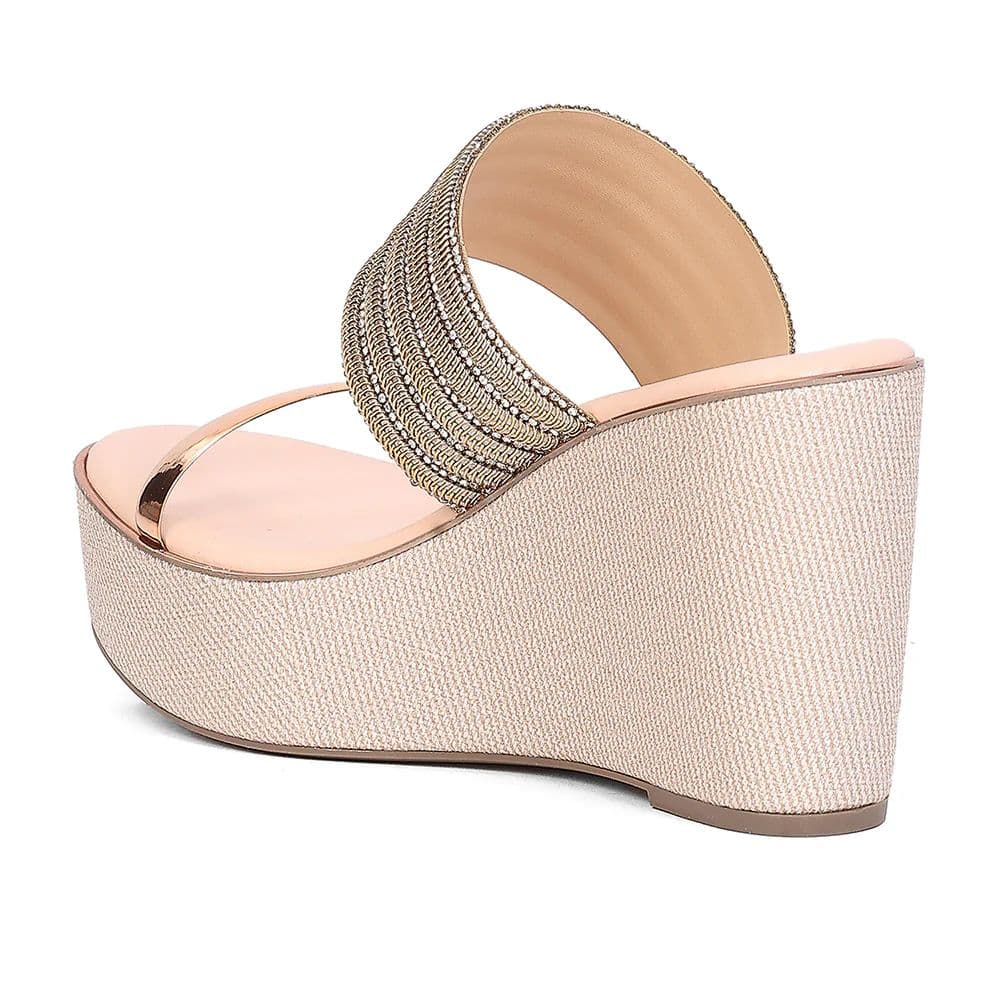 Healers STY-113 Women's Peach Casual Wedge Heeled Sandals - PARTY EDIT Special — photo 3