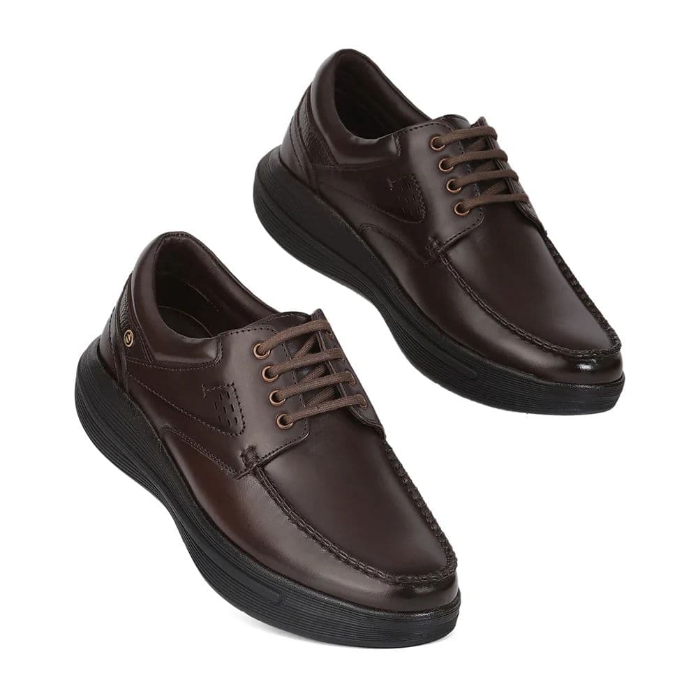 Healers LER-1 Men's Brown Formal Derby Shoes with Advanced GEL INSOLE Technology — photo 7