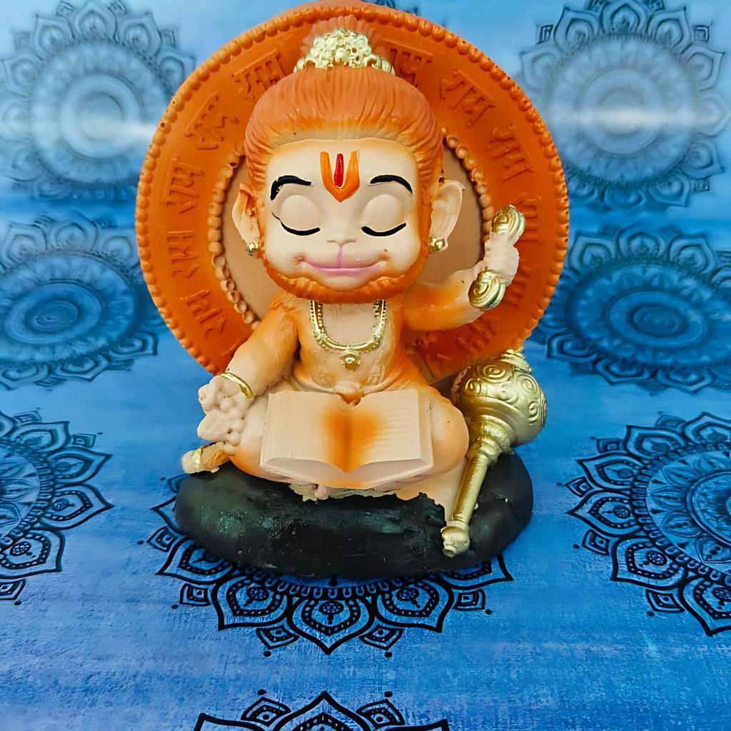 Meditating Bal Hanuman Idol | Car Dashboard Idol — photo 2