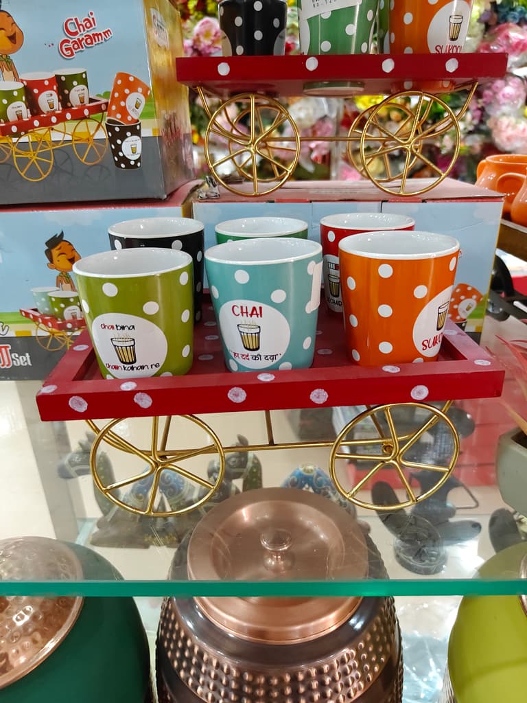 Chai Tea Cups | Ceramic | White | Gold