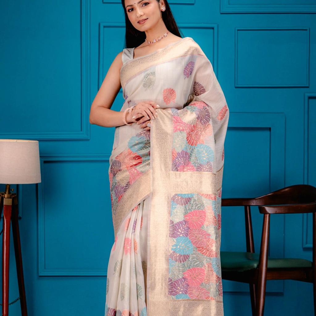 Mimosa Women's Woven Design Banarasi Style Art Silk Saree With Blouse Piece : SA00001787HWFREE