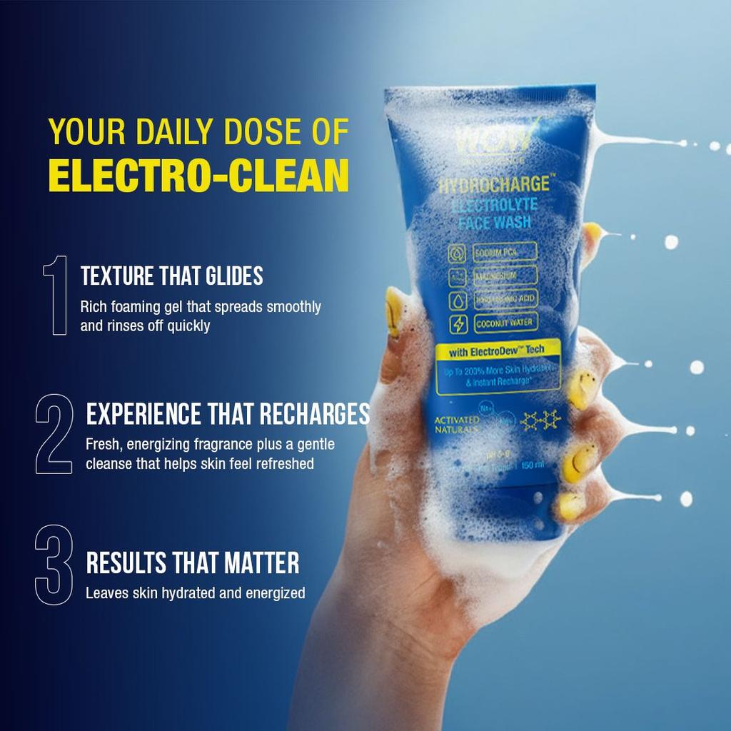 HydroCharge Electrolyte Face Wash Intense Hydration Cleanser