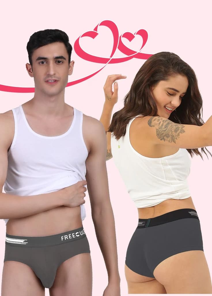 Men's Brief & Women's Boxer Brief(Assorted colors) — S / S