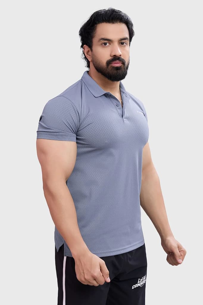 Wave Polo T-shirt Grey — photo 2