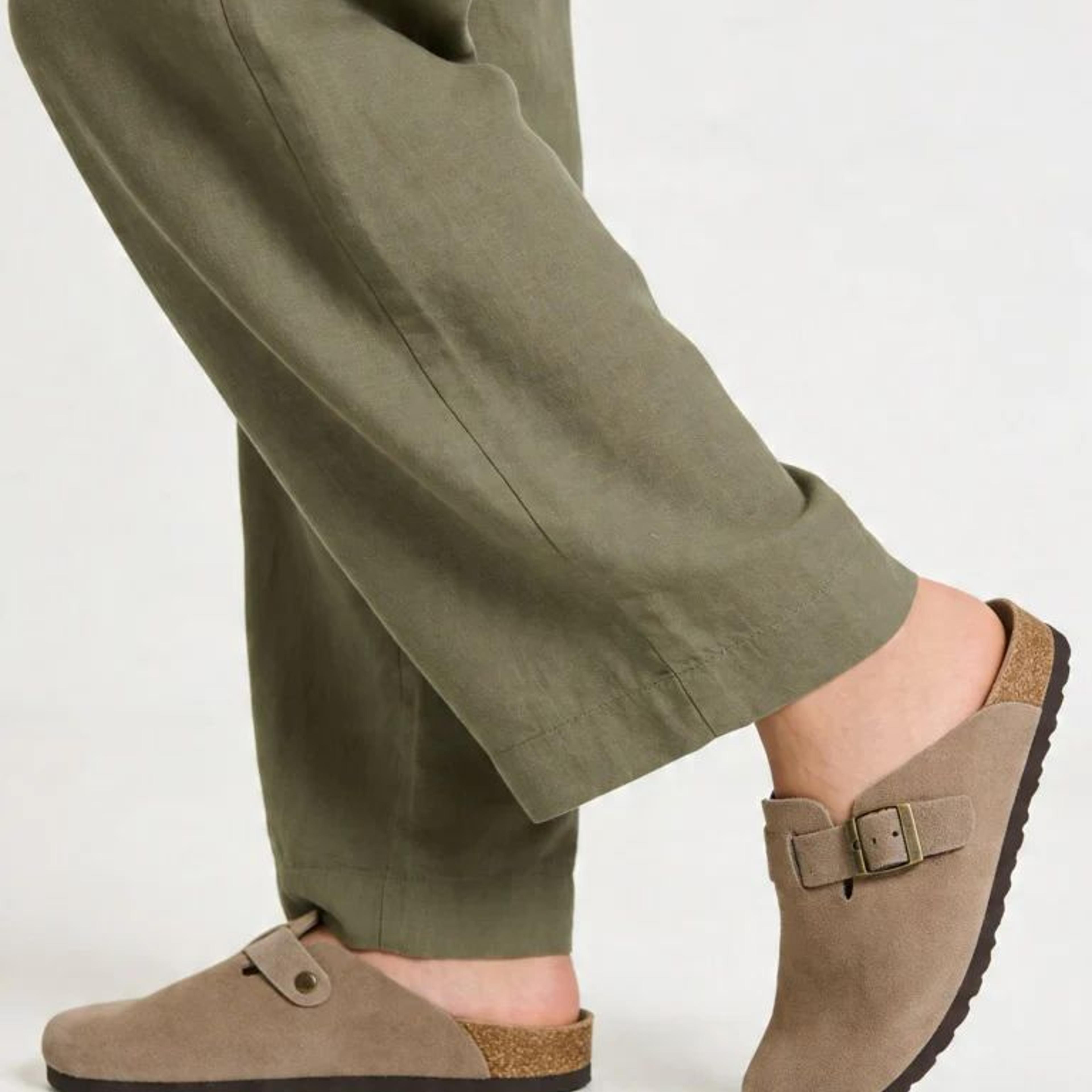 SOLEPLAY Taupe Suede Slip-On Mules