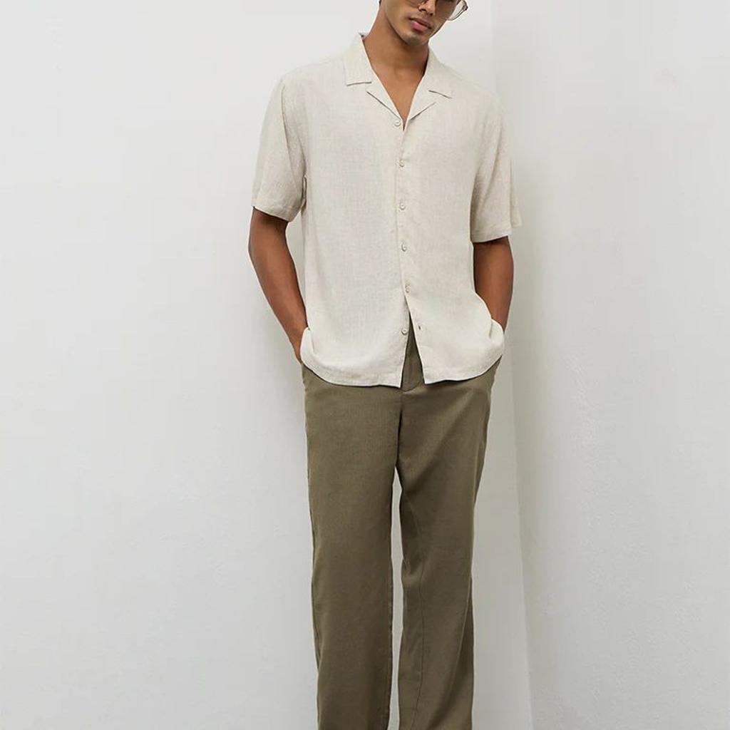 ETA Olive Relaxed-Fit Mid-Rise Cotton-Blend Chinos