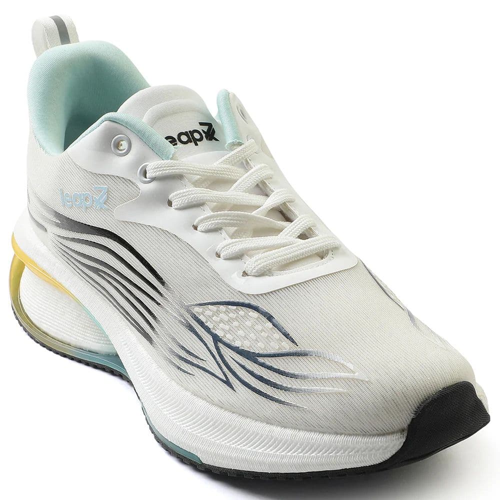 Leap7x White Sports Lacing Running Shoes For Men MOSCOW-2 By Liberty — 6/40 / White