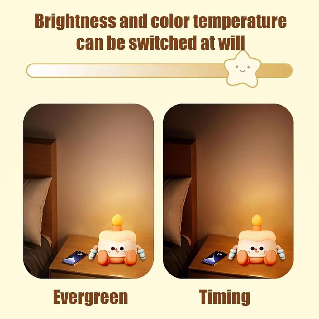Cute Birthday Cake LED Night Light | Stress Reliever & Decor — photo 4