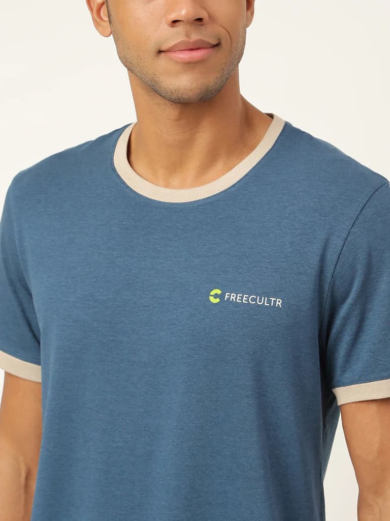 Sapphire Blue Men's Organic Bamboo Casual Tees - Crew Neck (Pack Of 1) — photo 5