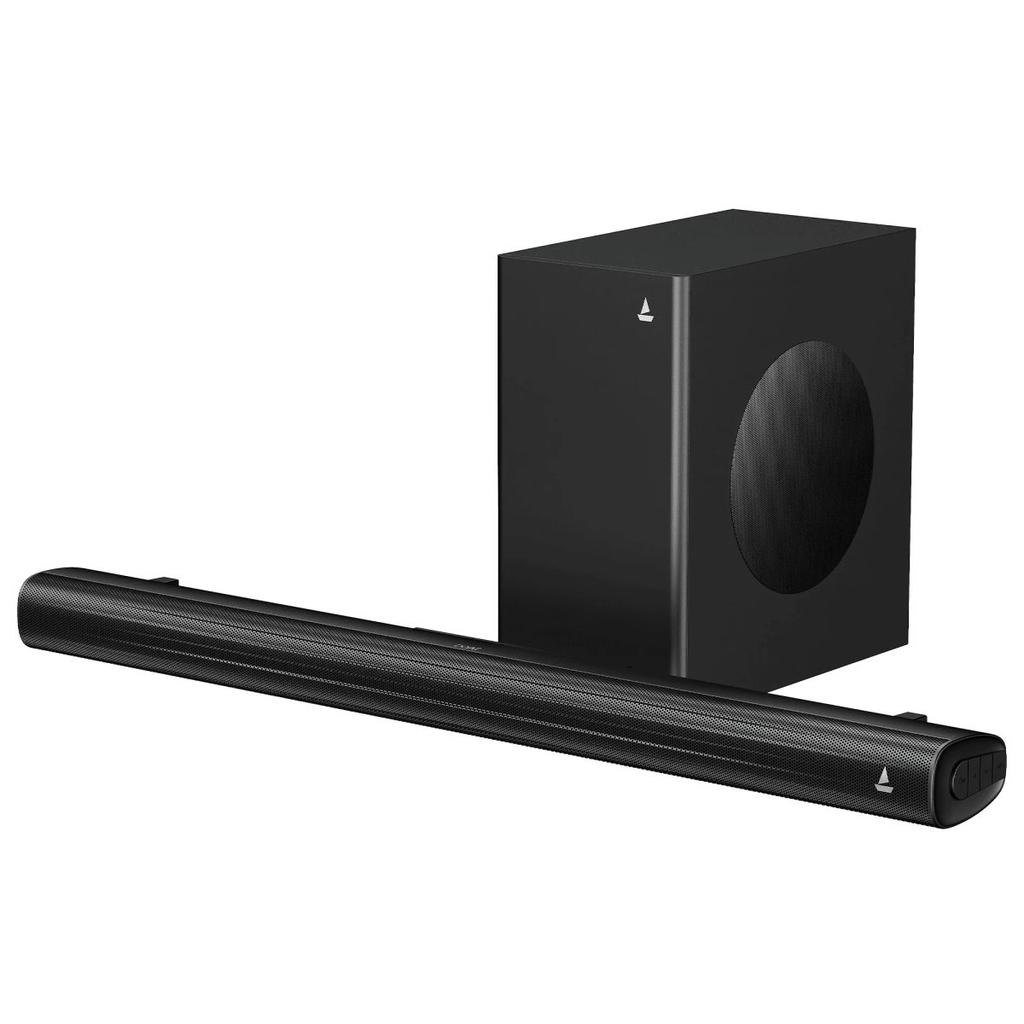 boAt Aavante Quake Plus | 200W Bluetooth Soundbar, 2.1 Channel with Wired Subwoofer, Multi-Connectivity, Wall Mountable