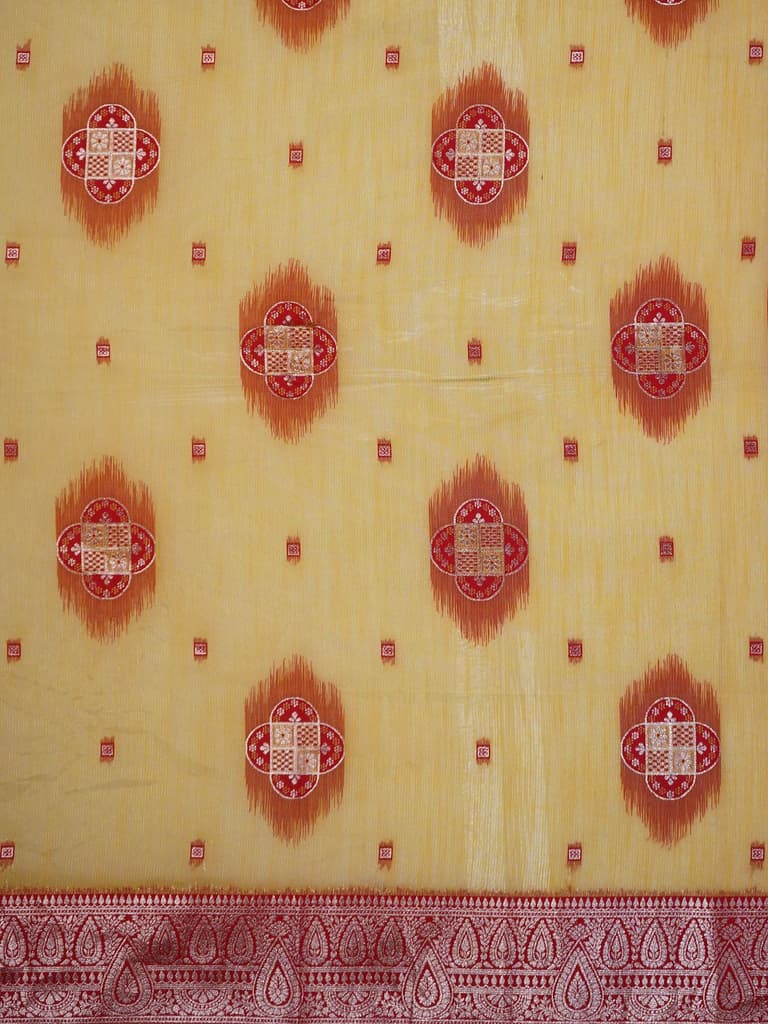 Mimosa Women's Woven Design Kanjivaram Style Art Silk Saree With Blouse Piece : SA00002066GDFREE — photo 7