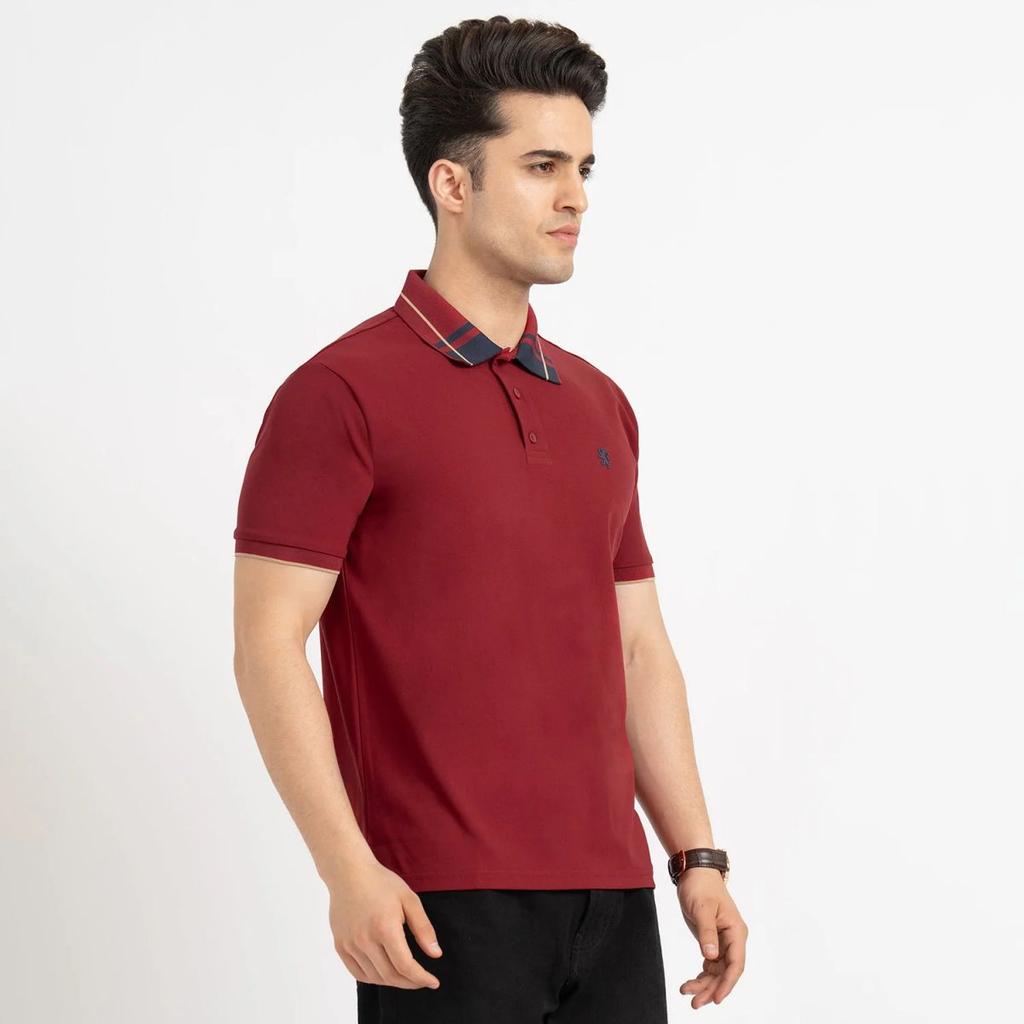 T Shirts for Men in Red | Polo Half Sleeve T Shirt — photo 5