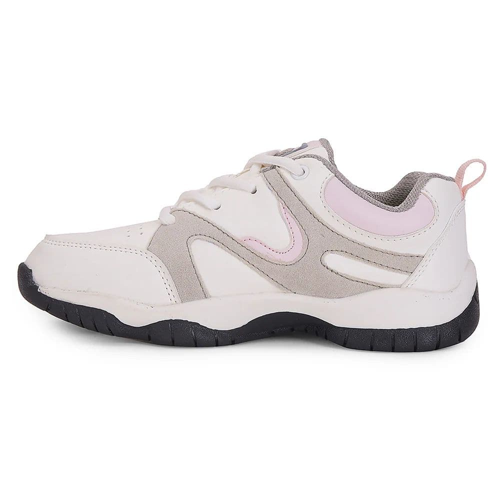 Leap7x Light Grey Sports Lacing Running Shoes For Kids CANON-2E By Liberty — photo 3