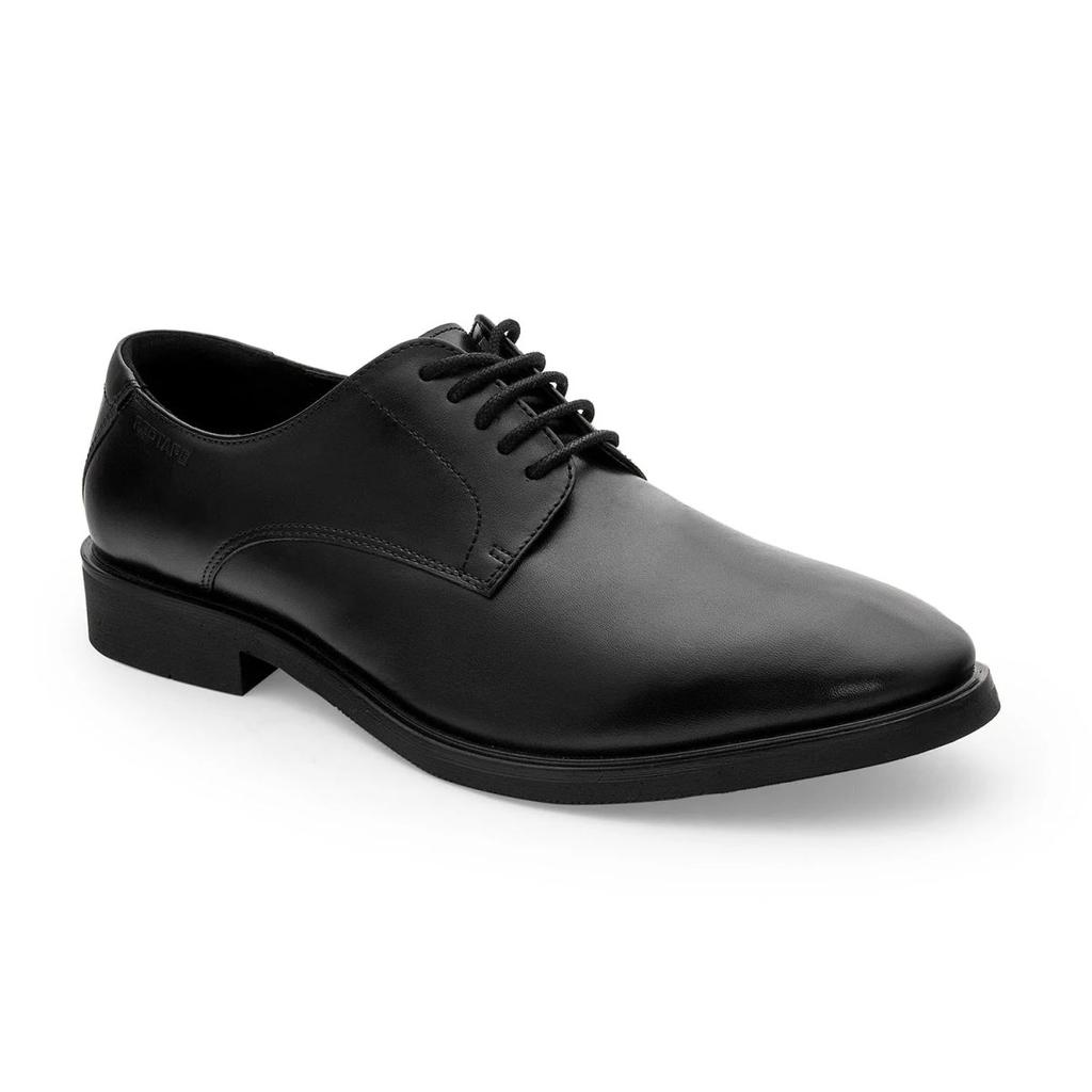 Men's Leather Black Derby Shoes for Refined Daily Formal Style — 6 / Black